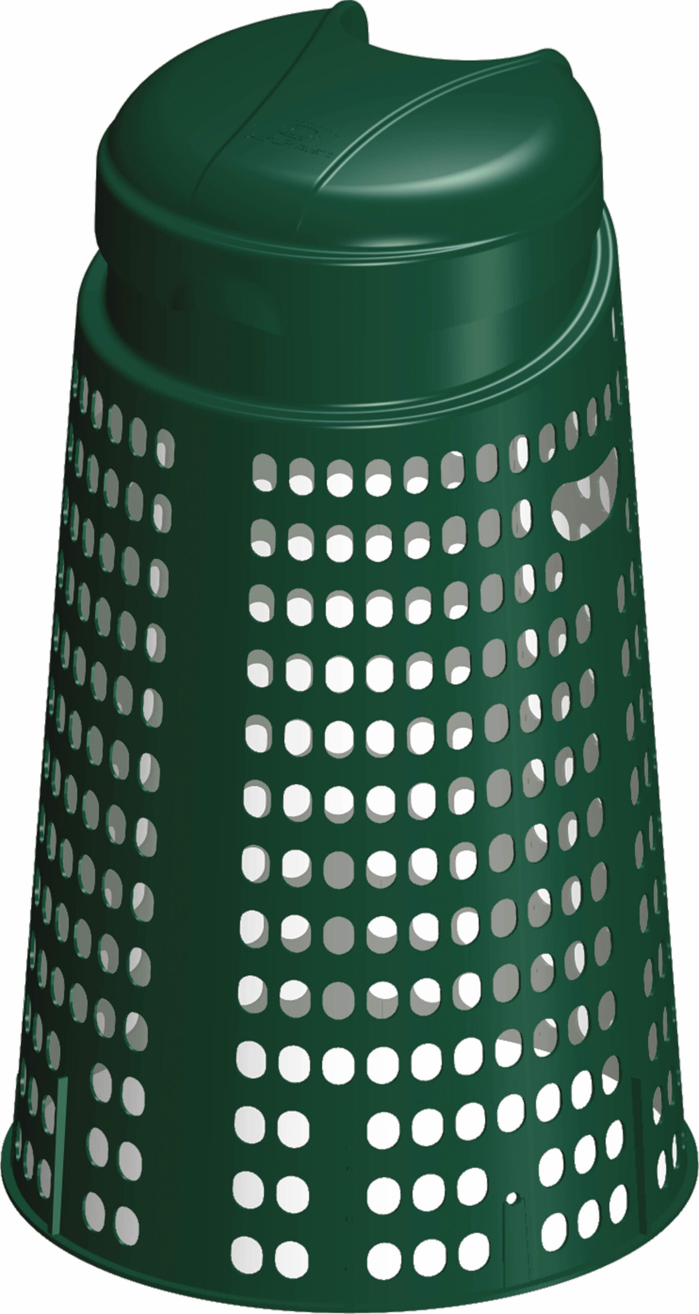 3514571_id18379 Зелен еко кош от PP без дъно с капак 110л 175303 - Image 1