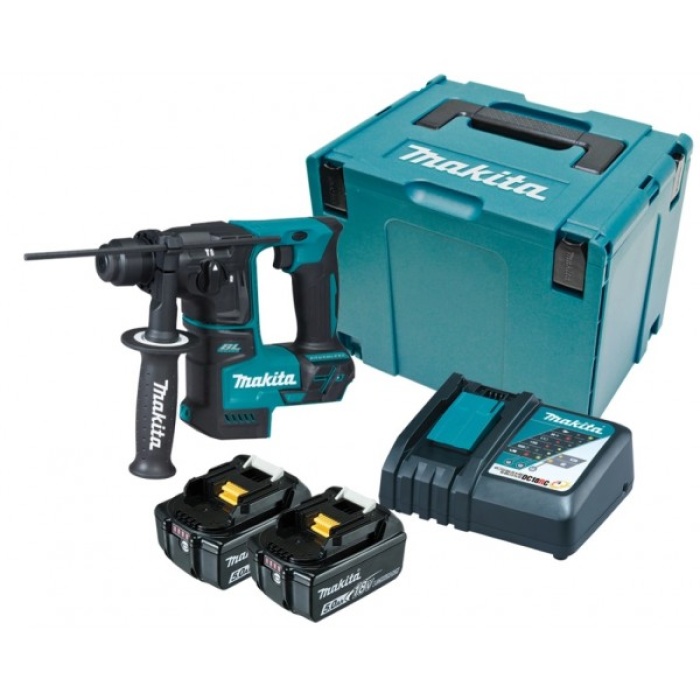 Makita Акумулаторен перфоратор Makita DHR171RTJ 18 V 1.2 J 2x5.0 Ah + ЧАША