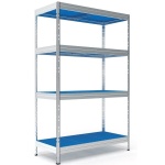 Стелаж метален HORECA175, 180x110x50см, алуминий+РР