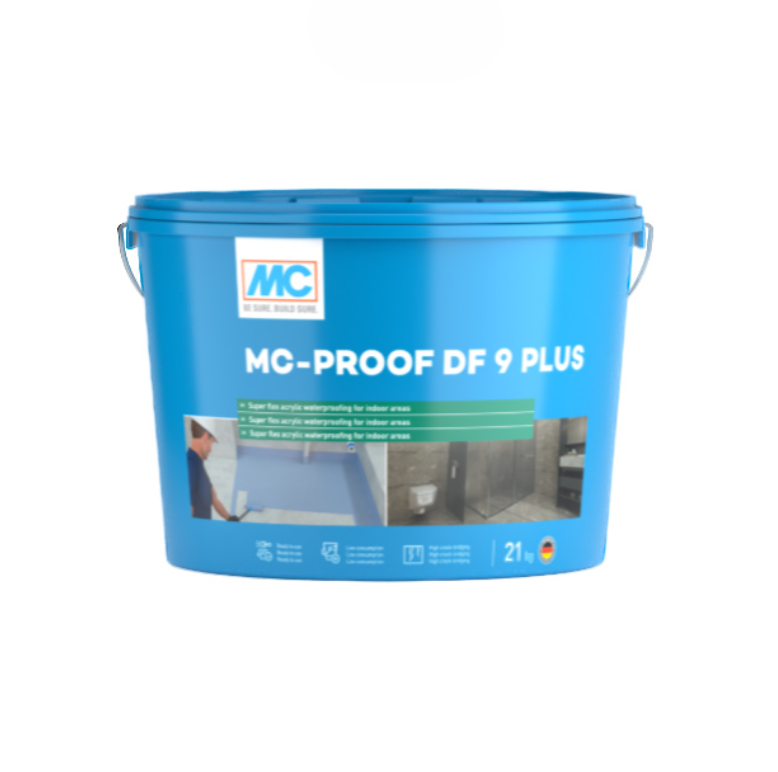 E-maistor Еднокомпонента еластична хидроизолация, акрилна MC-Proof DF 9 PLUS
