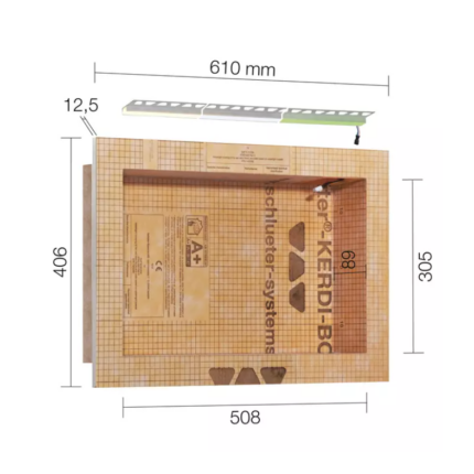 e-maistor Осветена ниша Schluter-KERDI-BOARD-NLT KB 12 NLTP4 AE 9