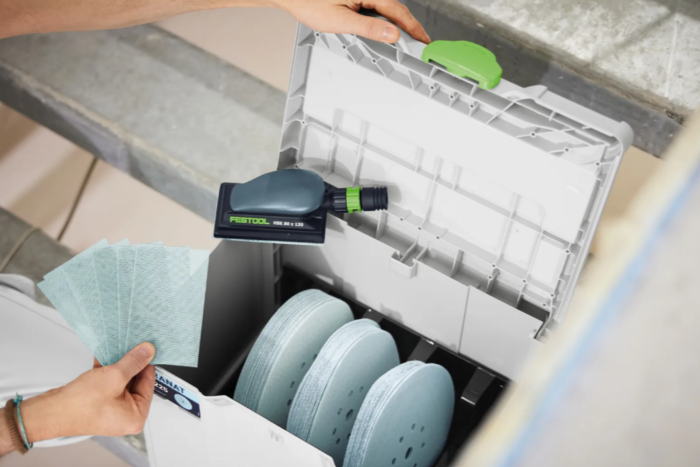 Systainer с Ръчен шкурец Festool HSK-A SYS-P + шкурки D225 GR NET